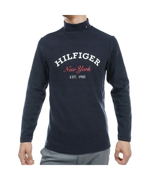 TOMMY HILFIGER GOLF(トミーヒルフィガーゴルフ)/トミーフィルフィガーゴルフ　ヒルフィガーロゴ ハイネックシャツ/ネイビー