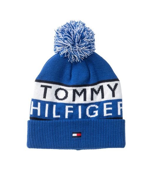 TOMMY HILFIGER GOLF(トミーヒルフィガーゴルフ)/トミーフィルフィガーゴルフ　ビーニー/ブルー