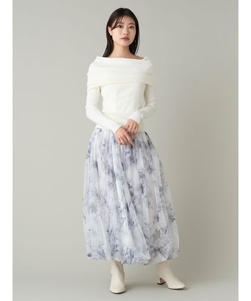 セール】オフショルニットチュールワンピセット(505889655) | CELFORD 