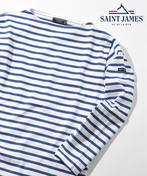 SAINT JAMES(セントジェームス)/【SAINT JAMES / セントジェームス】GUILDO ギルド 2501 ECRU/MARINE T2/ブルー