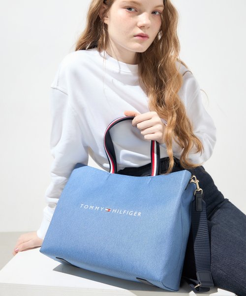 デニムショッパートートバッグ 