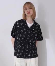 AVIREX(AVIREX)/《直営店限定》FLORIDA PATTERN ALOHA SHIRT/フロリダパターン アロハシャツ/ブラック