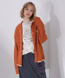 AVIREX(AVIREX)/MACRAME LINE CARDIGAN/マクラメ ラインカーディガン/オレンジ