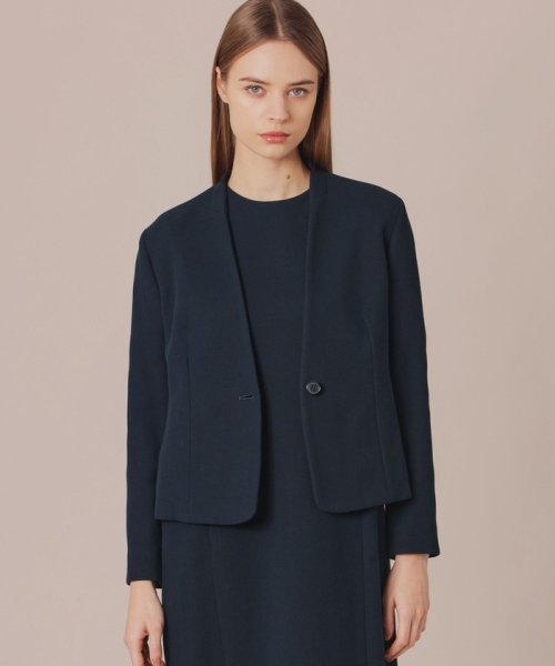 ハイツイストメッシュノーカラージャケット 