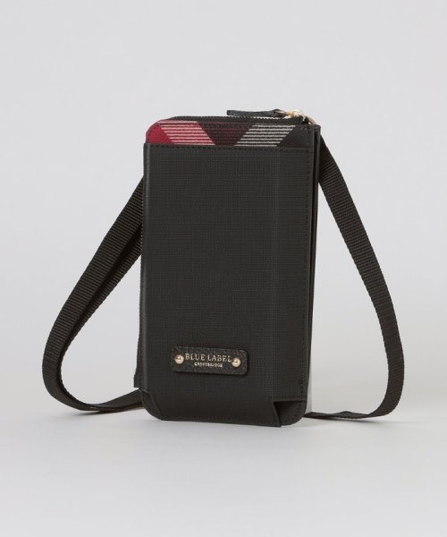 パーシャルクレストブリッジチェックPVCスマホポシェット(505859241 