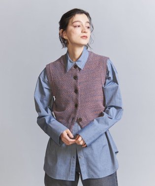 BEAUTY&YOUTH UNITED ARROWS/フロントボタン ミックスカラー ニット ベスト －ウォッシャブル－/505872782