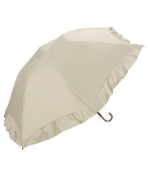 Wpc．(Wpc．)/【Wpc.公式】日傘 遮光ドームパラソル フリル ミニ 55cm 大きい 完全遮光 遮熱 UVカット 晴雨兼用 レディース 折り畳み傘/ベージュ