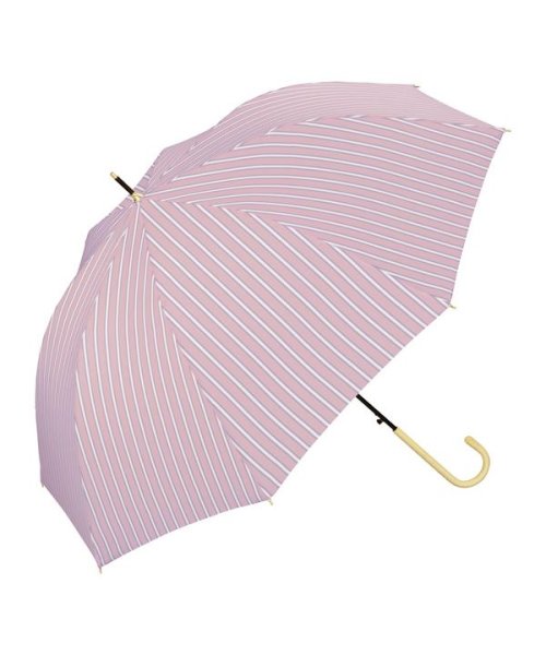 Wpc．(Wpc．)/【Wpc.公式】雨傘 ブライトストライプ 親骨58cm ジャンプ傘 晴雨兼用 傘 レディース 長傘 おしゃれ 可愛い 女性 通勤 通学/ピンク