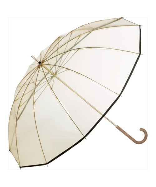Wpc．(Wpc．)/【Wpc.公式】［ビニール傘］UNISEX PLASTIC 12K UMBRELLA 親骨63cm 大きい 傘 メンズ レディース 雨傘 長傘 男性 女性 おし/ベージュ