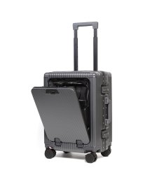 tavivako(タビバコ)/Proevo スーツケース キャリーケース フロントオープン 機内持ち込み 軽量 Sサイズ ストッパー アルミ フレームタイプ パソコン ビジネス/グレー