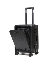 tavivako(タビバコ)/Proevo スーツケース キャリーケース フロントオープン 機内持ち込み 軽量 Sサイズ ストッパー アルミ フレームタイプ パソコン ビジネス/ブラック