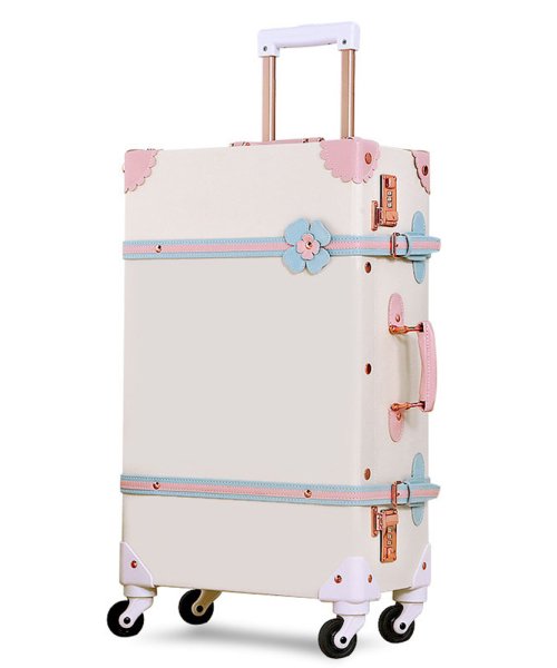 トランクケース 革 キャリーケース トランク キャリー 4輪 スーツケース アンティーク ML 女性 軽量 超軽量 旅行バッグ キャリーバッグ 