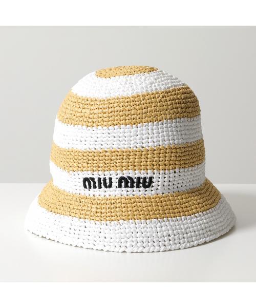 セール】MIUMIU バケットハット 5HC305 2F6E ボーダー(505891314) | ミュウミュウ(MIUMIU) - MAGASEEK