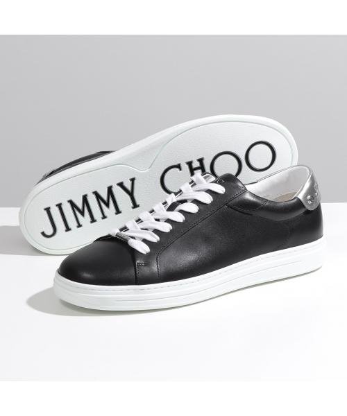 JIMMY CHOO(ジミーチュウ)/Jimmy Choo スニーカー ROME/M AZA ローカット レザー ロゴ/ブラック