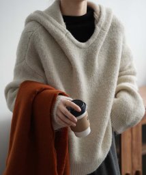 ARGO TOKYO/Wool Blend Hoodie Knit Pullover 25071 フードニットプルオーバー　ニットプルオーバー　フード付き　フーデイニット　セーター　/505891937