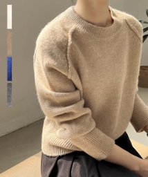 ARGO TOKYO(アルゴトウキョウ)/Long Rib Outlink Knit Tops 25114　ロングリブアウトリンキングニットトップス　ニットトップス　ロングリブニット　セーター　ニット/ベージュ