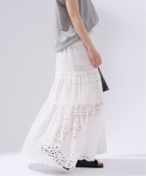 《WEB限定/追加3》コットンレースティアードスカート 品番：23060900080020 こちらの商品は