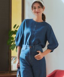 NIJYUSANKU（LARGE SIZE）(２３区（大きいサイズ）)/【Oggi4月号掲載/洗える】23区DENIM ライトダンガリー ブラウス/インディゴ