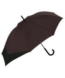 Wpc．(Wpc．)/【Wpc.公式】雨傘 UNISEX バックプロテクトアンブレラ 60cm(最長75cm) 継続撥水 晴雨兼用 ジャンプ傘 メンズ レディース 長傘/ブラウン×ブラック
