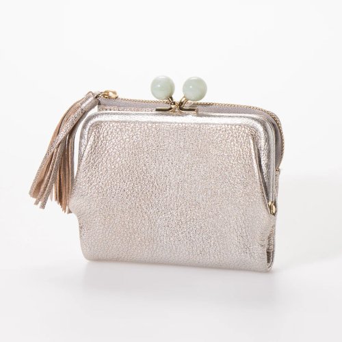 perche ペルケ アクリル玉2つ折りガマ口 perche ペルケ アクリル玉 内側：カードポケット×1 5cm／