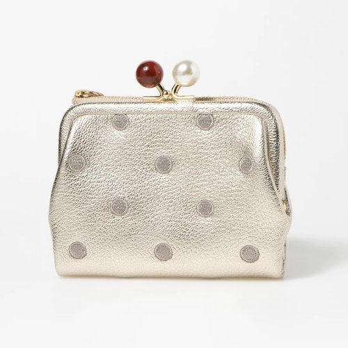 perche ペルケ アクリル玉2つ折りガマ口 perche ペルケ アクリル玉 内側：カードポケット×1 5cm／