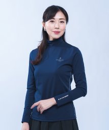 LANVIN SPORT(ランバン スポール)/モックネック長袖シャツ【吸汗/ストレッチ/UV/ECO】/ネイビー