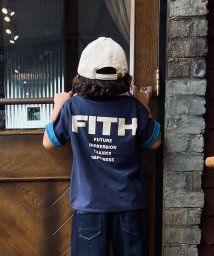 FITH(フィス)/天竺×ボーダーリバーシブルBig半袖Tシャツ/ネイビー
