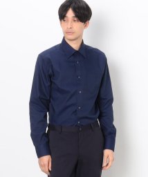 COMME CA ISM MENS(コムサイズム（メンズ）)/【イージーケア】市松柄 形態安定 ドレスシャツ/ネイビー