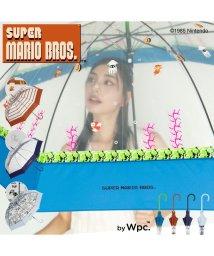 Wpc．(Wpc．)/【Wpc.公式】［ビニール傘］ スーパーマリオブラザーズ 親骨60cm 大きい 傘 レディース 雨傘 長傘 男性 女性 おしゃれ シンプル 通勤 通学/水中ドットブルー