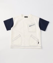 COMME CA ISM KIDS(コムサイズム（キッズ）)/ポケット 半袖Tシャツ/ホワイト