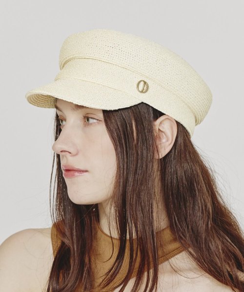 Chapeaud'O(Chapeaud’O)/Chapeau d' O Lame Silk Braid Marine Cas/ホワイト