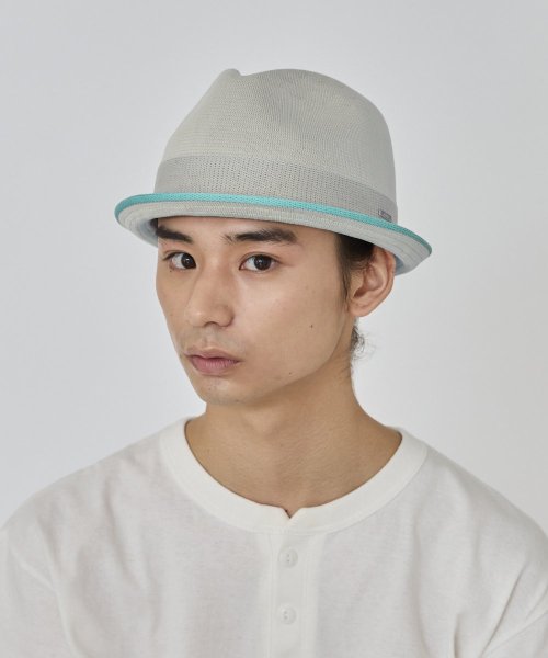 OVERRIDE(OVERRIDE)/OVERRIDE POLY KNIT FEDORA/グレー