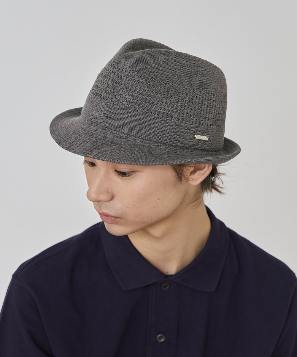 OVERRIDE LINEN KNIT FEDORA(505876273) - ハット