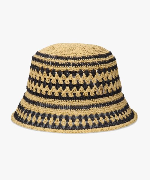 Chapeaud'O(Chapeaud’O)/Chapeau d' O Crochet Border Bucket/ブラック