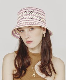 Chapeaud'O(Chapeaud’O)/Chapeau d' O Crochet Border Bucket/ライトパープル