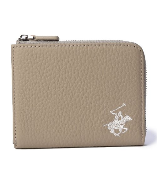 BEVERLY HILLS POLO CLUB(ビバリーヒルズポロクラブ)/【BEVERLY HILLS POLO CLUB】ビバリーヒルズポロクラブ L字ファスナー財布 BHG－L1003/グレージュ