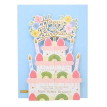 cinemacollection/グリーティングカード ハニカムケーキバースデーカード ラウンド APJ 誕生日 メッセージカード 封筒付き グッズ /505891397