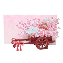 cinemacollection/グリーティングカード 桜ポップアップカード 花車 APJ メッセージカード 立体的 グッズ /505891410