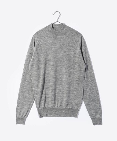 JOHN SMEDLEY(ジョンスメドレー)/ジョンスメドレー JOHN SMEDLEY HARCOURT ニット メンズ 長袖  HARCOURT PULLOVER MOCK TURTLE LS STAN/シルバー