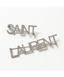 Saint Laurent/SAINT LAURENT ブローチ 586493 Y1526 ロゴ クリスタル/505893004