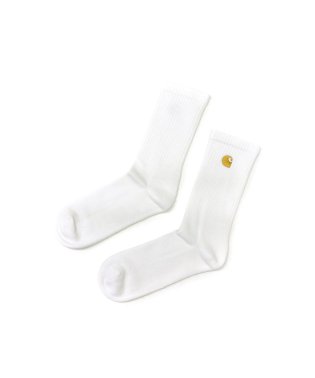 Carhartt WIP/【日本正規品】 カーハート 靴下 Carhartt WIP ソックス ギフト 黒 クルーソックス コットン 白クルー丈 CHASE SOCKS I029421/505893082