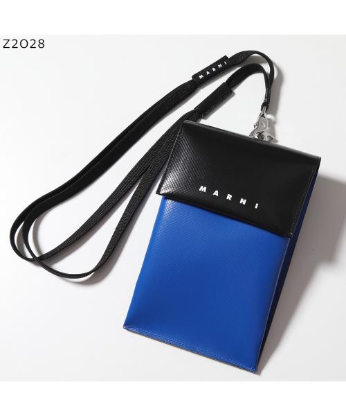 マルニ MARNI フォンケース PVC ネックポーチ　ブルー　グリーン