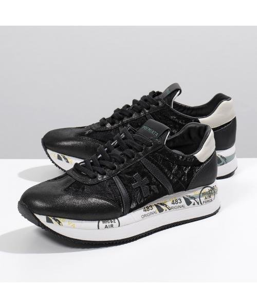 PREMIATA WHITE(プレミアータ ホワイト)/PREMIATA WHITE スニーカー CONNY 4821 ローカット 厚底/ブラック