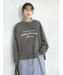 CRAFT STANDARD BOUTIQUE(クラフトスタンダードブティック)/ミニ裏毛パウダー加工PT P/O L/S/チャコールグレー