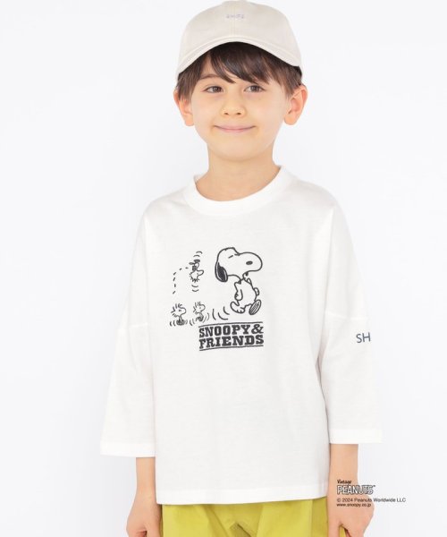 SHIPS KIDS(シップスキッズ)/SHIPS KIDS:100～130cm / スヌーピー 7分袖 TEE/ホワイト系