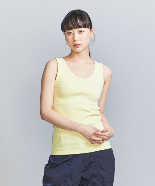 BEAUTY&YOUTH UNITED ARROWS(ビューティーアンドユース　ユナイテッドアローズ)/コットンブレンド テレコ タンクトップ/YELLOW