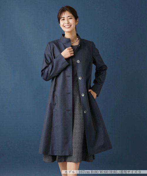 スタンドカラーコート 