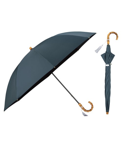 Wpc．(Wpc．)/【Wpc.公式】日傘 UVO(ウーボ) 長傘 60cm 無地タッセル 大きい 完全遮光 遮熱 UVカット100% 晴雨兼用 レディース 長傘/ブルーグレー