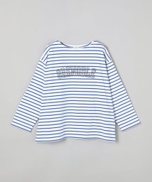 coen(coen)/カレッジプリントバスクシャツ/COBALT