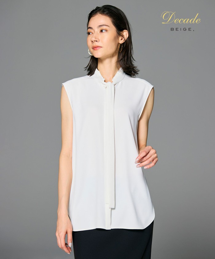 BEIGE 【洗える】EVA / ボウタイブラウス WHITE 32 BEIGE 【洗える】EVA / ボウタイブラウス WHITE 32
